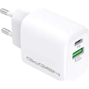 Сетевой адаптер GoGen ACHPDQ220W — USB-C PD 20W и USB-A 18W, двойной порт