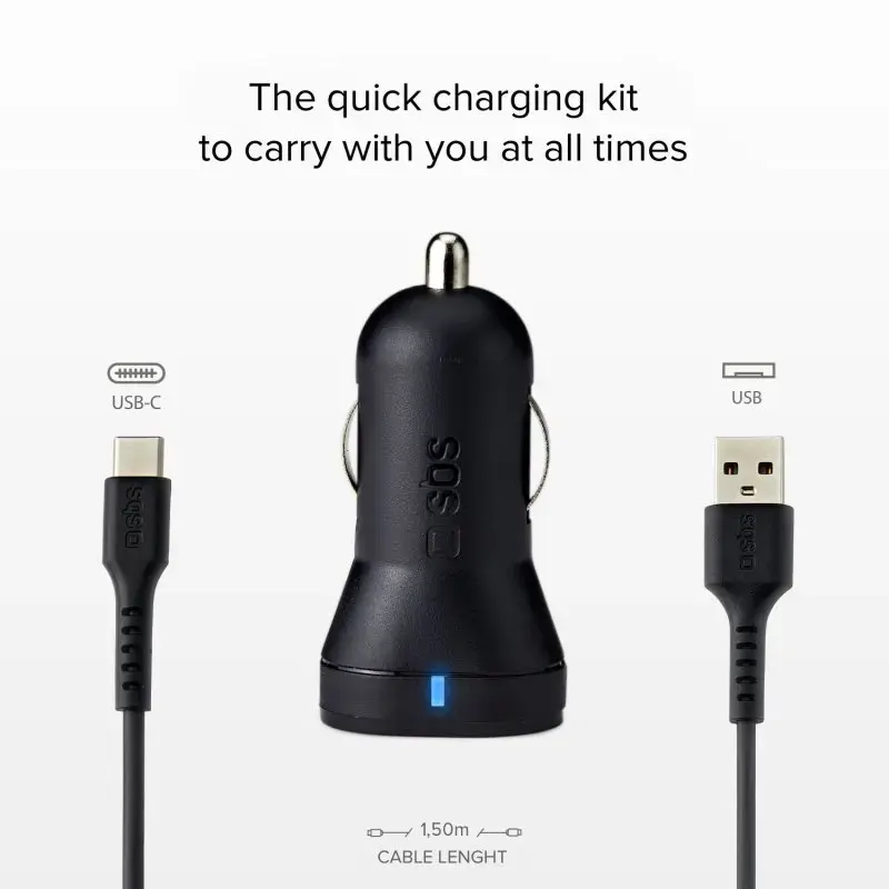 Car Charger SBS Mobile USB-Type-C TEKITCRC2U21AUL Photo 4