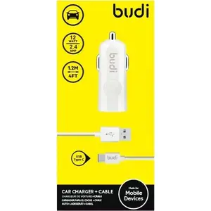 Budi lādētājs 1x USB-A 2.4 A BD062T — vienas ostas USB-A 2,4A lādētājs
