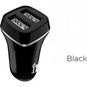 Charger Borofone BFO-BZ2-B 2x USB-A 2.4 A — dual-port USB charger for mobile devices