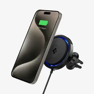 Pasīvs auto tālruņa turētājs Spigen OneTap Pro 3 CryoMax — melns, priekš mobilajiem tālruņiem/viedtālruņiem