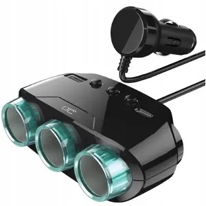 Car Cigarette Lighter Splitter LTC LXM243 12–24V with QC3.0 and PD Charging Ports