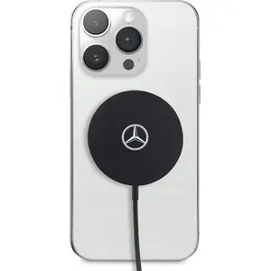 Wireless charger Mercedes MECBMSMELK 15W MagSafe compatible, inductive charging pad, black