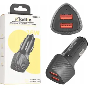 Автомобильное зарядное устройство Keltin K02221 с Quick Charge 3.0, мощность 36 Вт, до 7.2 А