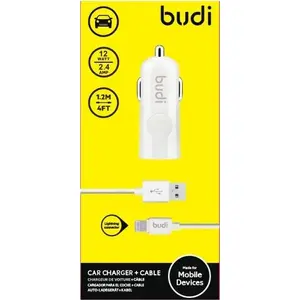 Sienas lādētājs Budi BD062L — 1× USB‑A ports, 2.4 A izeja