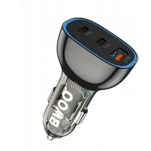 Car Charger BWOO BO-CC96 — 2x USB-C PD + 1x USB-A, 68W, black