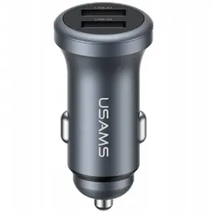 Car Charger usams CC320 Aluminium 2.4A Dual USB-A