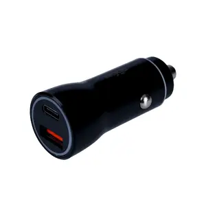 Car charger Akyga AK-CH-16, 12/24 V input, 12 V output, 3 A USB-C, 36 W, white, for phones, tablets, power banks