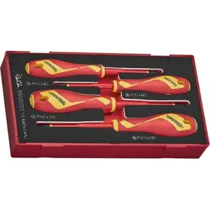 Набор крестовых отверток Teng Tools TEAMDV04N1 — 4 шт., VDE 1000 В, изоляция