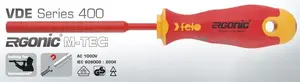 Insulated Hex Screwdriver FELO M6 Ergonic 400 VDE M‑Tec 1000V, 110 mm handle, model 41906030