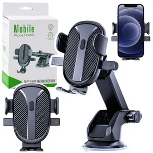Car Mount for Windshield/Dashboard Lean — black suction cup holder for air vent and dash