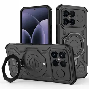 Protective phone case Tech-Protect TacticStand MagSafe for Xiaomi POCO F8 Ultra — Matte Black