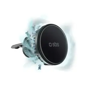 Car wireless smartphone charger SBS Mobile TESUPFANWIR15W, USB-powered, 15W, Black