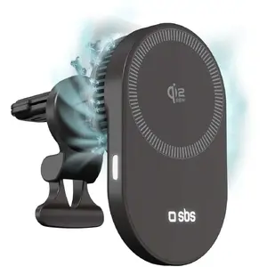 Magnetic Phone Mount with Qi2.2 Wireless Charger 25W and Active Cooling — No name — Black