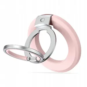 Magnetic MagSafe Phone Ring Tech-Protect MMR500 — baby pink, magnetic attachment for MagSafe-compatible phones