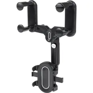 Car rear-view mirror phone holder Amio AMI-03289 — universal mounting for smartphones