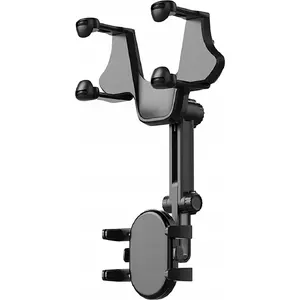 Car rearview mirror phone holder Hurtel — black
