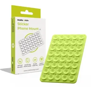 Mobile Origin Sticker Phone Mount O1 — green, adhesive pocket-style phone holder