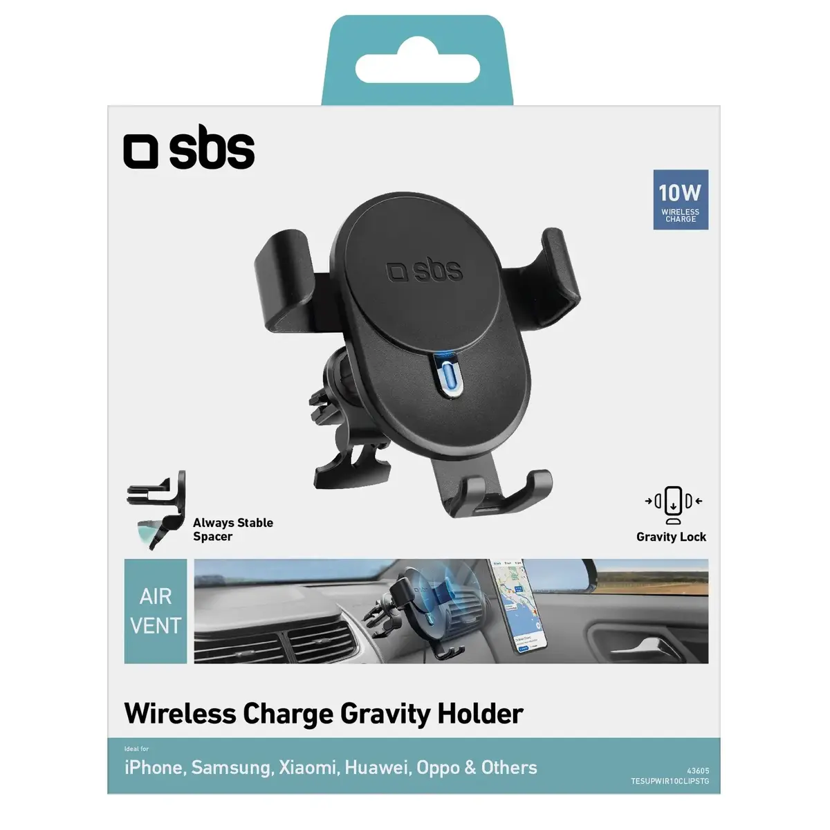 SBS Mobile TESUPWIR10CLIPSTG car phone holder Photo 2