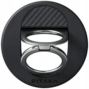 Magnētiska telefona rokturis Pitaka MagEZ Grip 3 MagSafe — melni‑pelēks