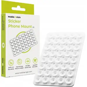 Phone mount MOBILE ORIGIN O1 — sticker magnetic mount, clear white