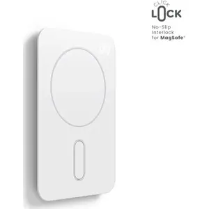 MagSafe magnetic mount Speck Everywhere Mount + ClickLock — white, compatible with MagSafe cases