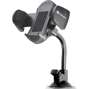 Auto telefona turētājs FORCELL OVAL, regulējams paneļa/rieteni stiprinājumam, garums 17 cm
