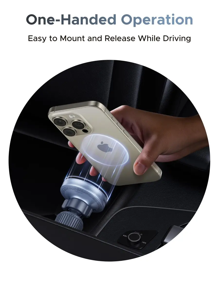 UGREEN MagFlow car magnetic mount with 25W Qi2 Photo 5