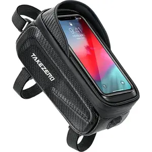 Bike frame bag WildMan TAKEZERO TZ01 — frame-mounted pouch, black