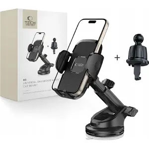 Car phone mount Tech-Protect V3 — universal dashboard and vent mount, black