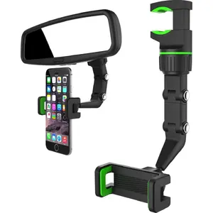 Car rearview mirror mount for smartphone, Hurtel adjustable holder