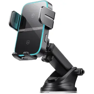 Car dashboard smartphone mount with wireless charger Wozinsky — black