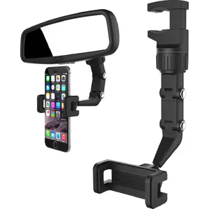 Car Smartphone Holder Hurtel — rearview mirror mount, black