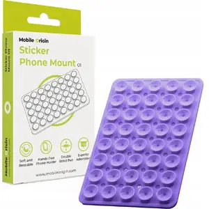 Mobile Origin Sticker Phone Mount O1 — purple — compact adhesive phone holder