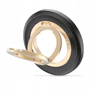 MagSafe Magnetic Phone Ring Tech-Protect MMR700 — black/gold, magnetic mounting and ring grip