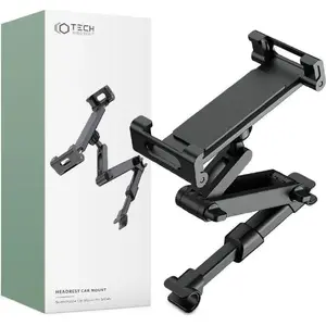 Car Headrest Mount Tech-Protect Stretchable Headrest Car Mount — Black