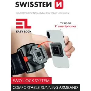 Armband phone holder Sourcing Quick Connect for 4–6.8" smartphones, adjustable strap, hand/arm mount