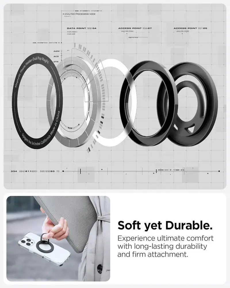 Spigen MagSafe Dual Pop Silicone (MagFit) turētājs Photo 2