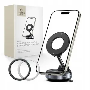 Car Magnetic Mount Tech-Protect N60 MagSafe-compatible for Windshield and Dashboard, Black