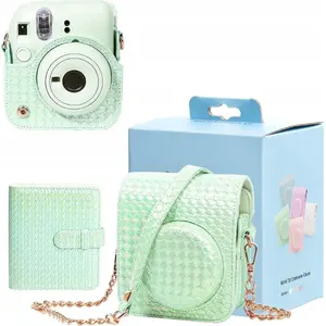 Protective 2-in-1 case and 64-photo album for Fujifilm Instax Mini 12 by LoveInstant — green