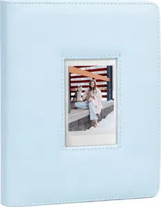Fotoalbums LoveInstant 288 momentuzņēmumiem — saderīgs ar Fuji Instax, Canon, Xiaomi, Polaroid, HP, Kodak ZINK — logiņš vāka — zils