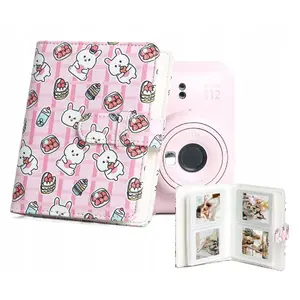 Photo Album LoveInstant for Fujifilm Instax Mini — holds 64 prints (fits Mini formats: 99, 41, 12, 40, 11, Evo, Liplay, Link) — Strawberry Rabbits design