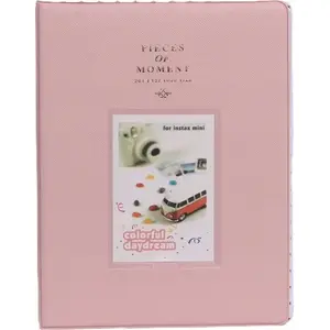 Photo Album LoveInstant for Fujifilm Instax Mini (holds 128 photos) — fits Instax Mini 9/11/12/8/Evo/Liplay/Link, pink