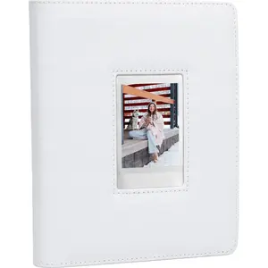 Fotoalbums LoveInstant 288 momentuzņēmumiem saderīgs ar Fuji Instax, Canon, Xiaomi, Polaroid, HP, Kodak ZINK — balta vāka ar logu