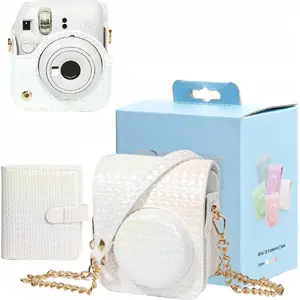 Protective 2-in-1 Case and 64-Photo Album for Fujifilm Instax Mini 12 by LoveInstant — White
