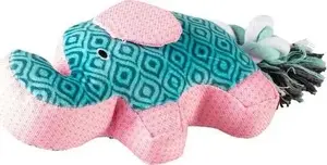 Soft Retro Elephant Pet Toy Duvo+ 24×11×5 cm, blue-pink