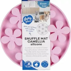 Silicone Sniffing Mat Duvo+ 20×20×1.5 cm Pink for Pet Scent Enrichment