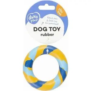 Dog Rubber Ring Toy Duvo+ size M 15.5×15.5×2.1 cm
