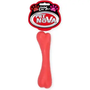Игрушка для собак Pet Nova TPR Bone Красная 16 см – жевательная кость из TPR, прочная