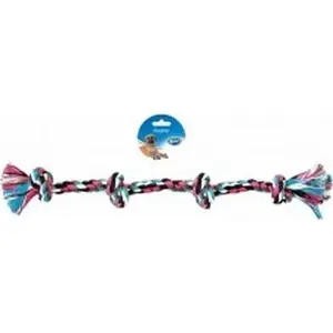 Игрушка для собак Duvo+ канат с 4 узлами, 55 см, модель VAT014318